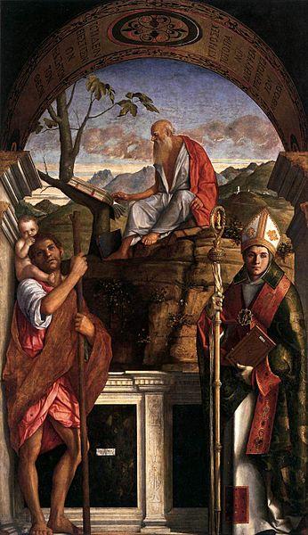 Giovanni Bellini Sts Christopher oil painting image